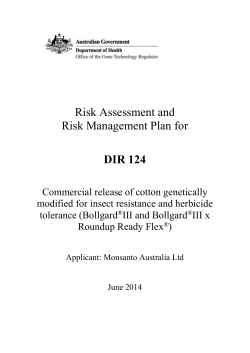 OGTR document - Office of the Gene Technology Regulator