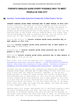 Toronto Singles Guide Every Possible Way To Meet People In This