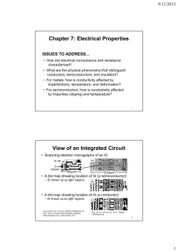 Chapter 7: Electrical Properties View of an Integrated Circuit