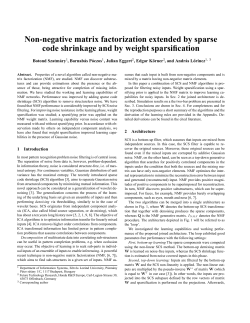 Non-negative matrix factorization extended by sparse code