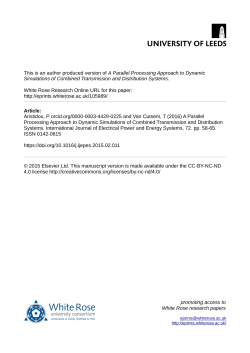 A Parallel Processing Approach to Dynamic Simulations of