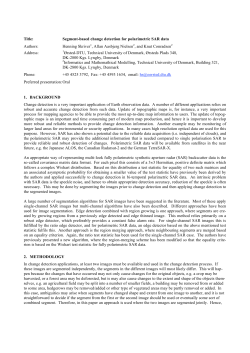 Segment-based change detection for polarimetric SAR