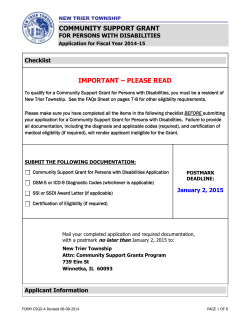 community support grant for persons with