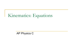 Kinematics