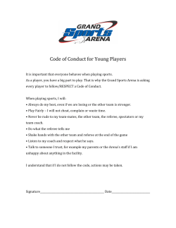 Code of Conduct for Young Players