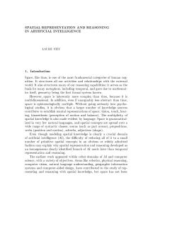 SPATIAL REPRESENTATION AND REASONING IN ARTIFICIAL