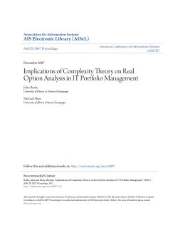 implications of complexity theory on real option analysis in it portfolio