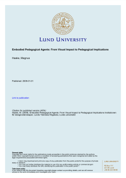 Embodied Pedagogical Agents: From Visual