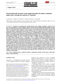 Peroral endoscopic myotomy versus surgical myotomy for primary