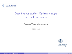 Dose finding studies: Optimal designs for the Emax