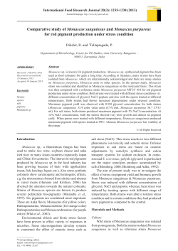 Comparative study of Monascus sanguineus and Monascus
