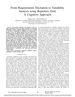 From Requirements Elicitation to Variability - Seok
