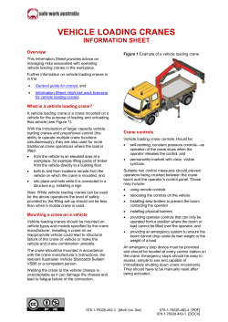 07. Vehicle Loading Cranes Information Sheet