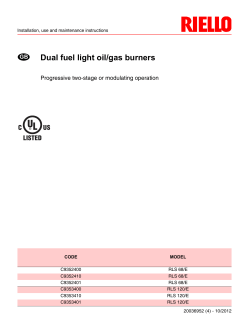 Dual fuel light oil/gas burners
