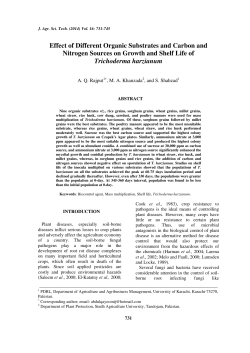 Effect of Different Organic Substrates and Carbon and Nitrogen