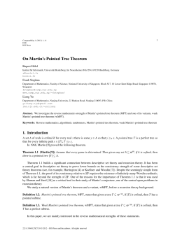 On Martin`s Pointed Tree Theorem