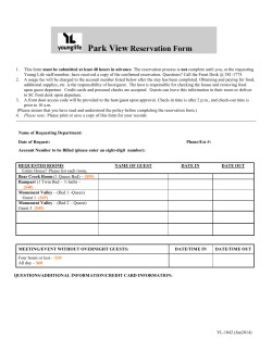 Park View Reservation Form