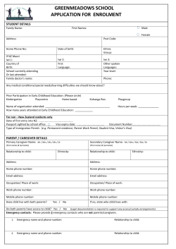 Enrolment form - Greenmeadows School