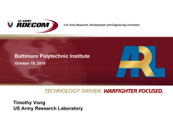 12 Design Project Option 1 - ARL - Baltimore Polytechnic Institute