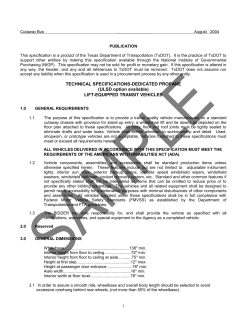 technical specifications - the Texas Department of Transportation