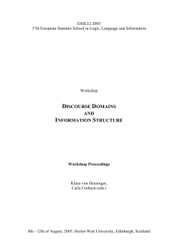 discourse domains and information structure