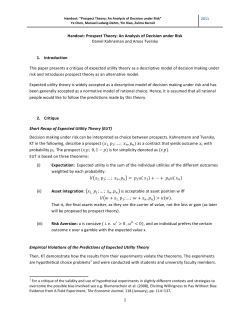Prospect Theory