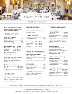 room rental information - Tsakopoulos Library Galleria