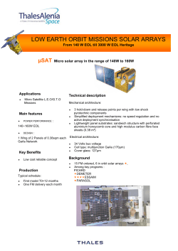 low earth orbit missions solar arrays