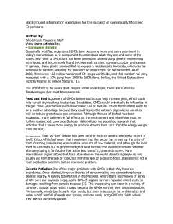 Background information examples for the subject of Genetically