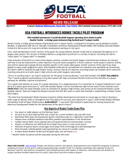 NEWS RELEASE - NFL Communications