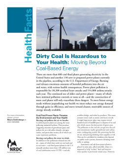 NRDC: Dirty Coal Is Hazardous to Your Health