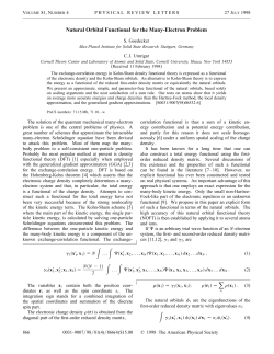 Natural Orbital Functional for the Many