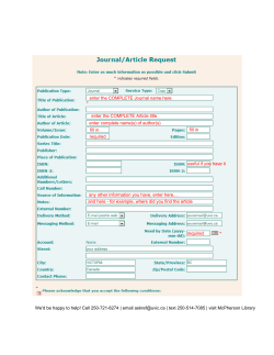 enter the COMPLETE Journal name here enter the COMPLETE