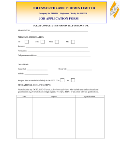 application form - Polesworth Group Homes