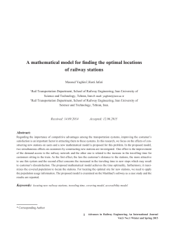 A mathematical model for finding the optimal locations of railway