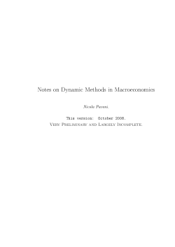 Notes on Dynamic Methods in Macroeconomics