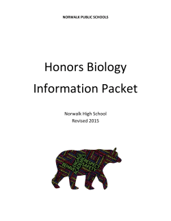 Honors Biology - Norwalk High School