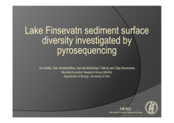 Lake Finsevatn sediment surface diversity