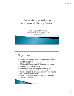 Beth Reigart, MPH, OTR/L Clinical Performance Specialist