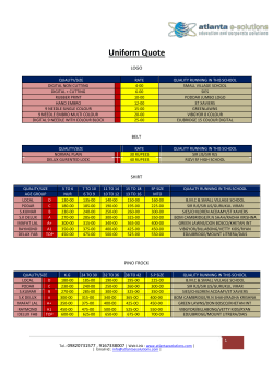 Uniform Quote - AtlantaE Solutions