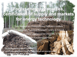 Biomass production for energy from sustainable forestry