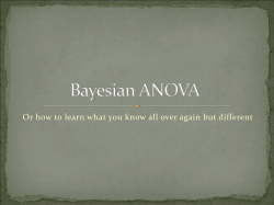 Bayesian ANOVA