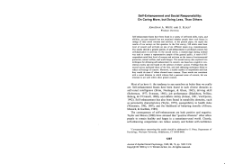 Self-Enhancement and Social Responsibility