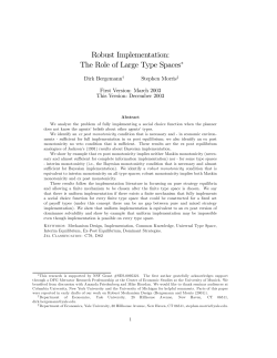 Robust Implementation: The Role of Large Type Spaces
