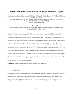 Pulsed Diode Laser-Based Monitor for Singlet Molecular Oxygen