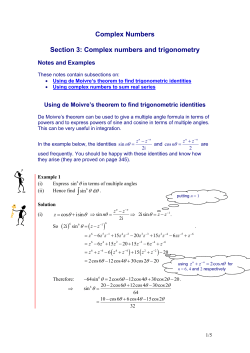 OCR FP3 Complex Numbers