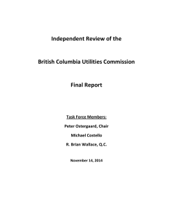 BCUC Review Final Report - Province of British Columbia