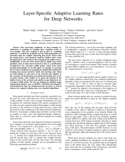 Layer-Specific Adaptive Learning Rates for Deep Networks