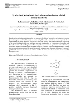 Synthesis of phthalimide derivatives and evaluation of their
