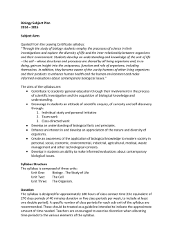 Biology Student Self Evaluation - leavingcertbiology.net